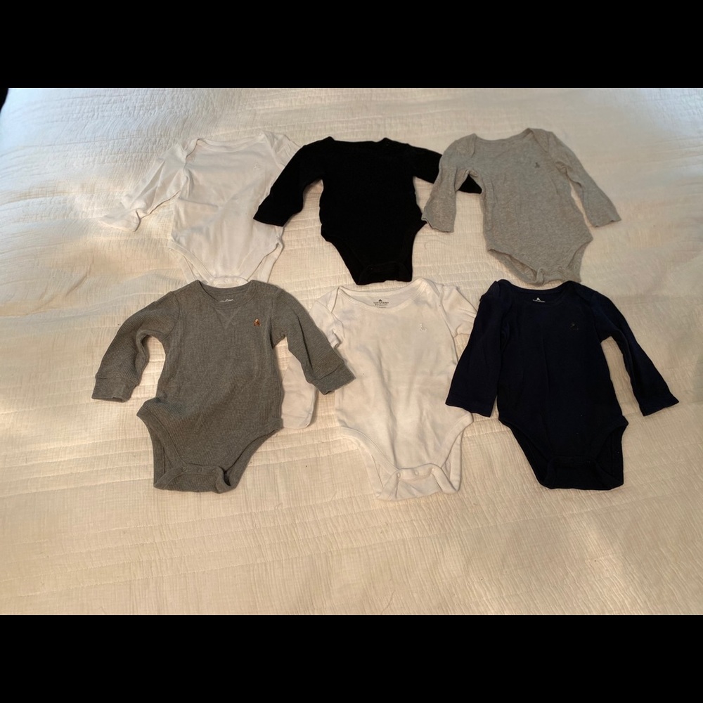6 6-12 boys onesies